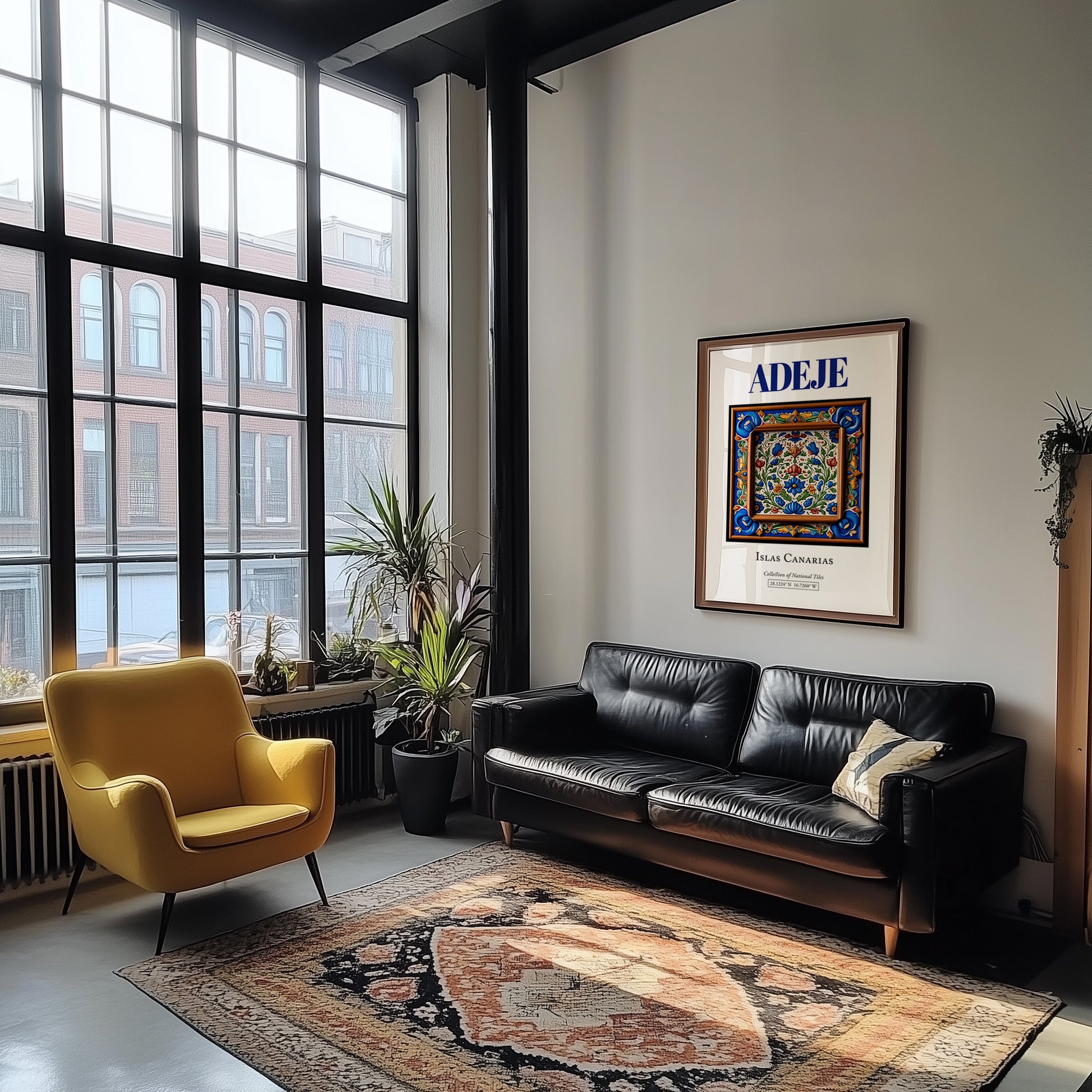 Adeje, Spain – World Heritage Travel Poster, unframed on coastal sand