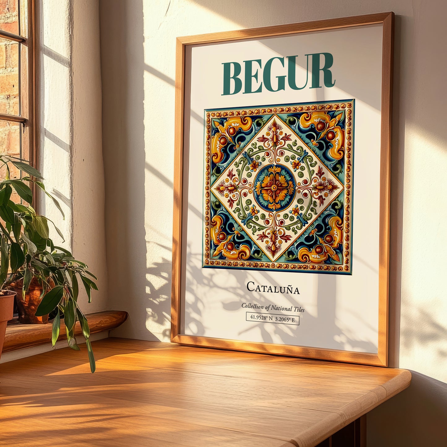 Begur, Spain – Travel Poster, clean layout with no caption
