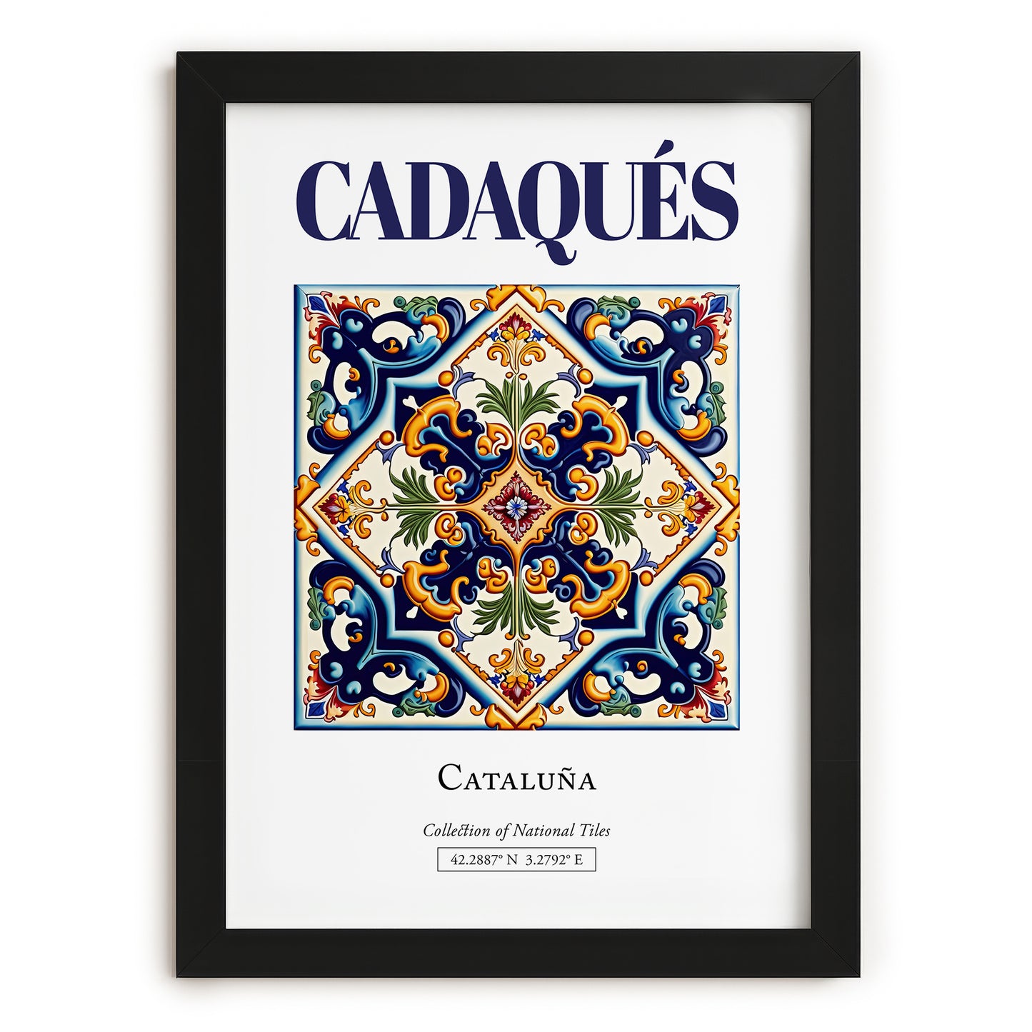Cadaqués, Spain – Travel Print, in sleek black frame
