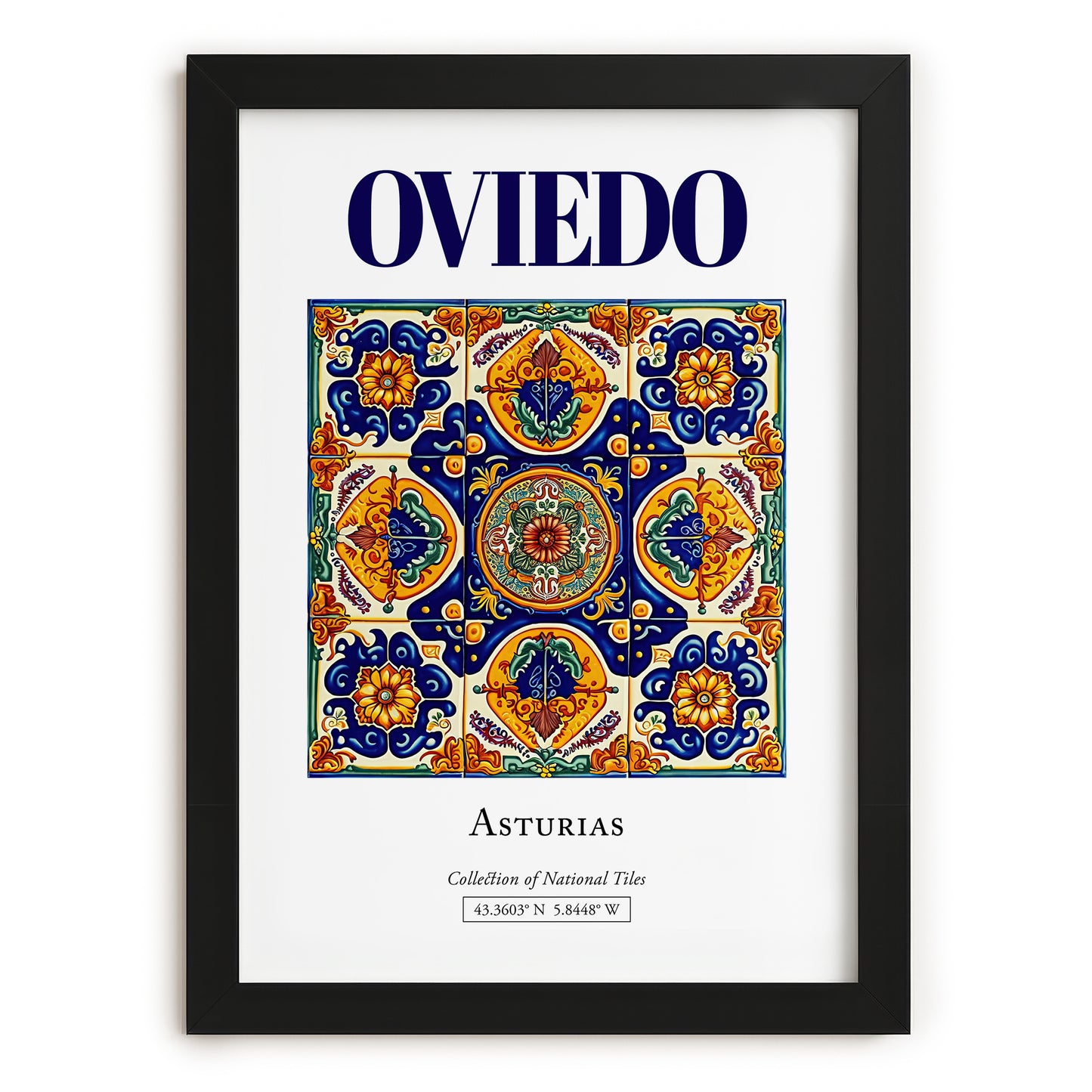 Oviedo, Spain – Global Wall Art, in sleek black frame