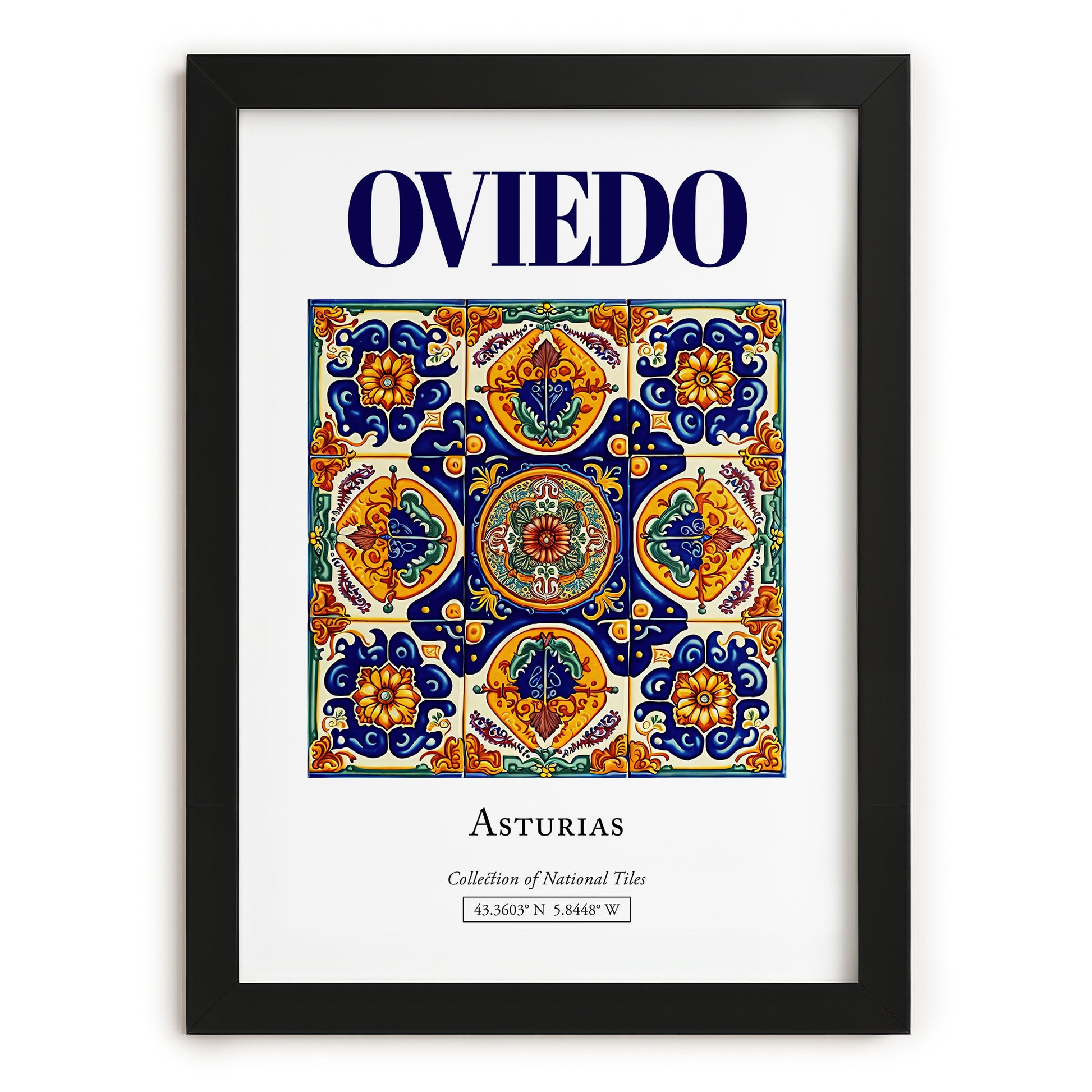 Oviedo, Spain – Global Wall Art, in sleek black frame