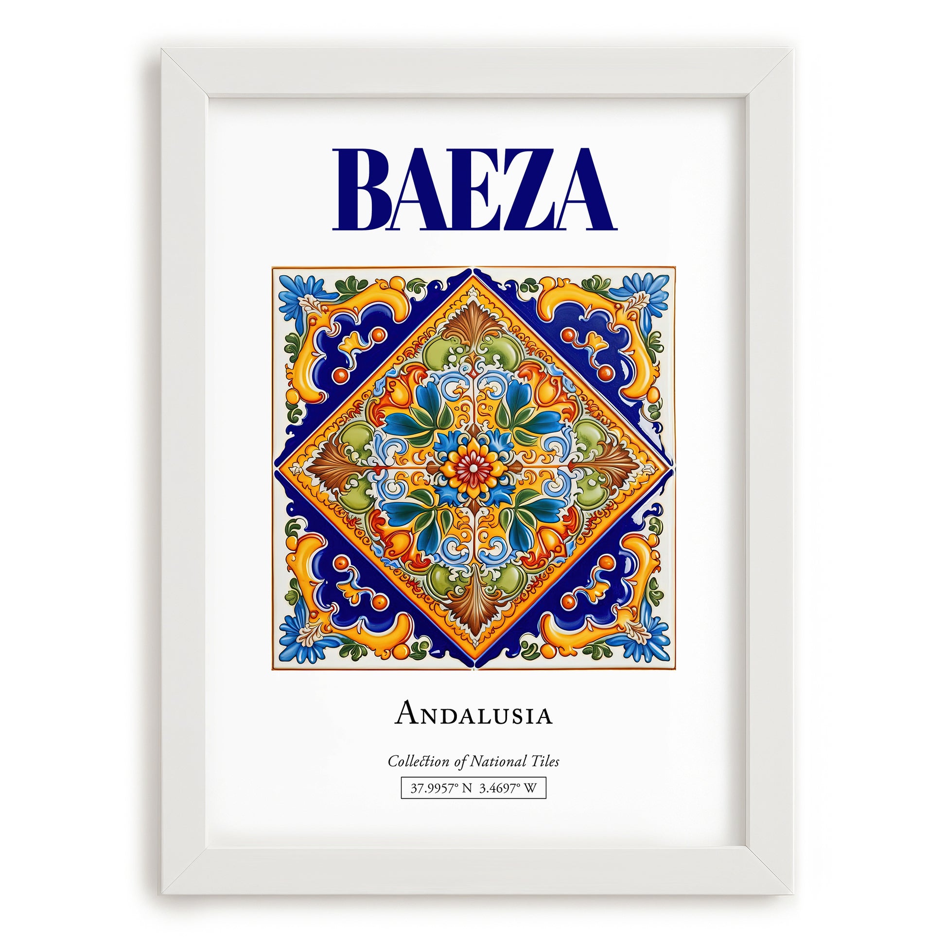 Baeza, Spain – Historic Cities Art Print, placed in minimal white frame
