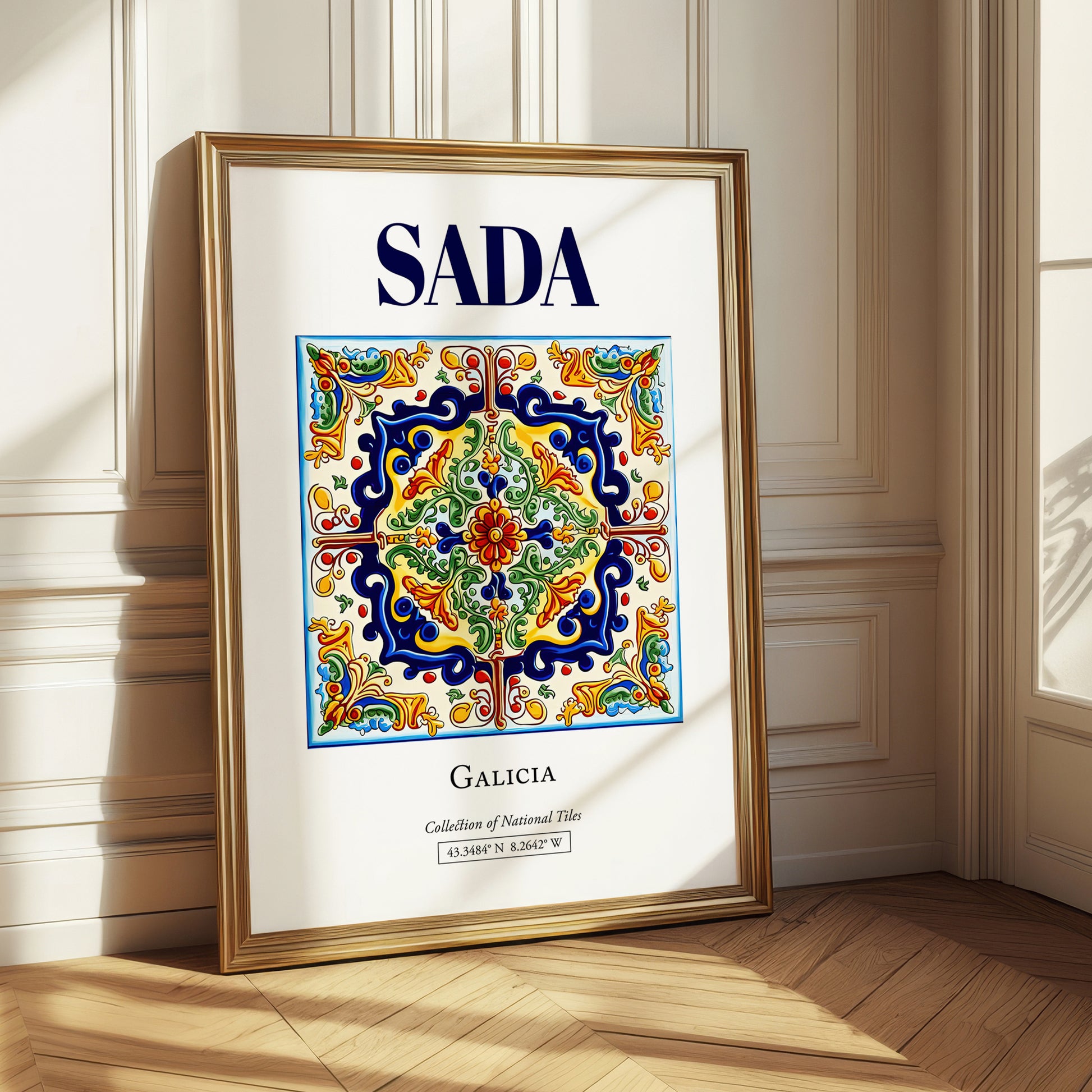 Sada, Spain – Travel Print, styled in a charming Paris street view