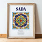 Sada, Spain – Travel Print, in wooden frame leaning on the floor