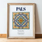 Pals, Spain – Travel Destination Art, in wooden frame leaning on the floor