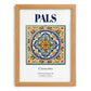Pals, Spain – Travel Destination Art, set in oak frame
