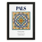 Pals, Spain – Travel Destination Art, in sleek black frame