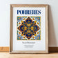 Porreres, Spain – Travel Print, in wooden frame leaning on the floor