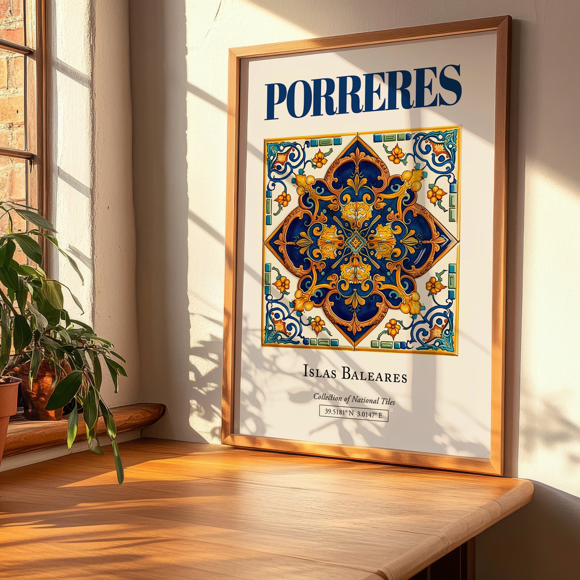 Porreres, Spain – Travel Print, clean layout with no caption