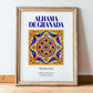 Alhama de Granada, Spain – Retro Travel Poster, in wooden frame leaning on the floor