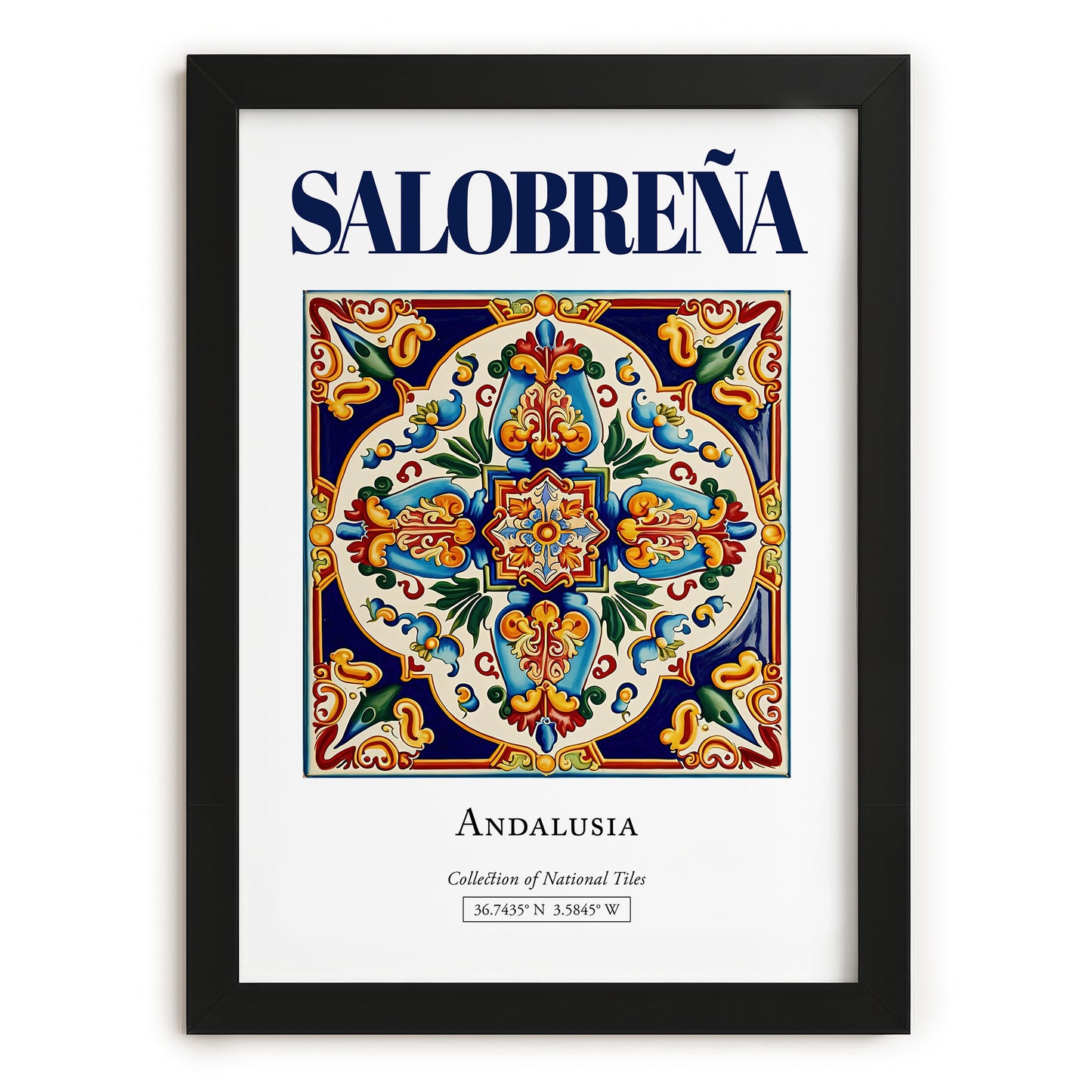 Salobreña, Spain – Travel Wall Decor, in sleek black frame