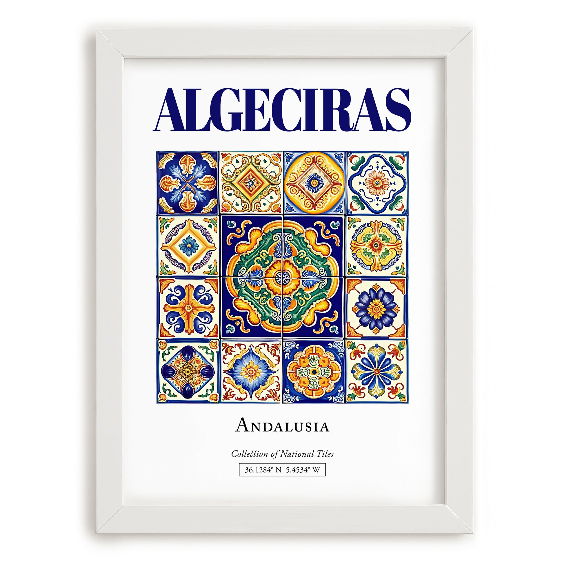 Algeciras, Spain – Global Wall Art, placed in minimal white frame
