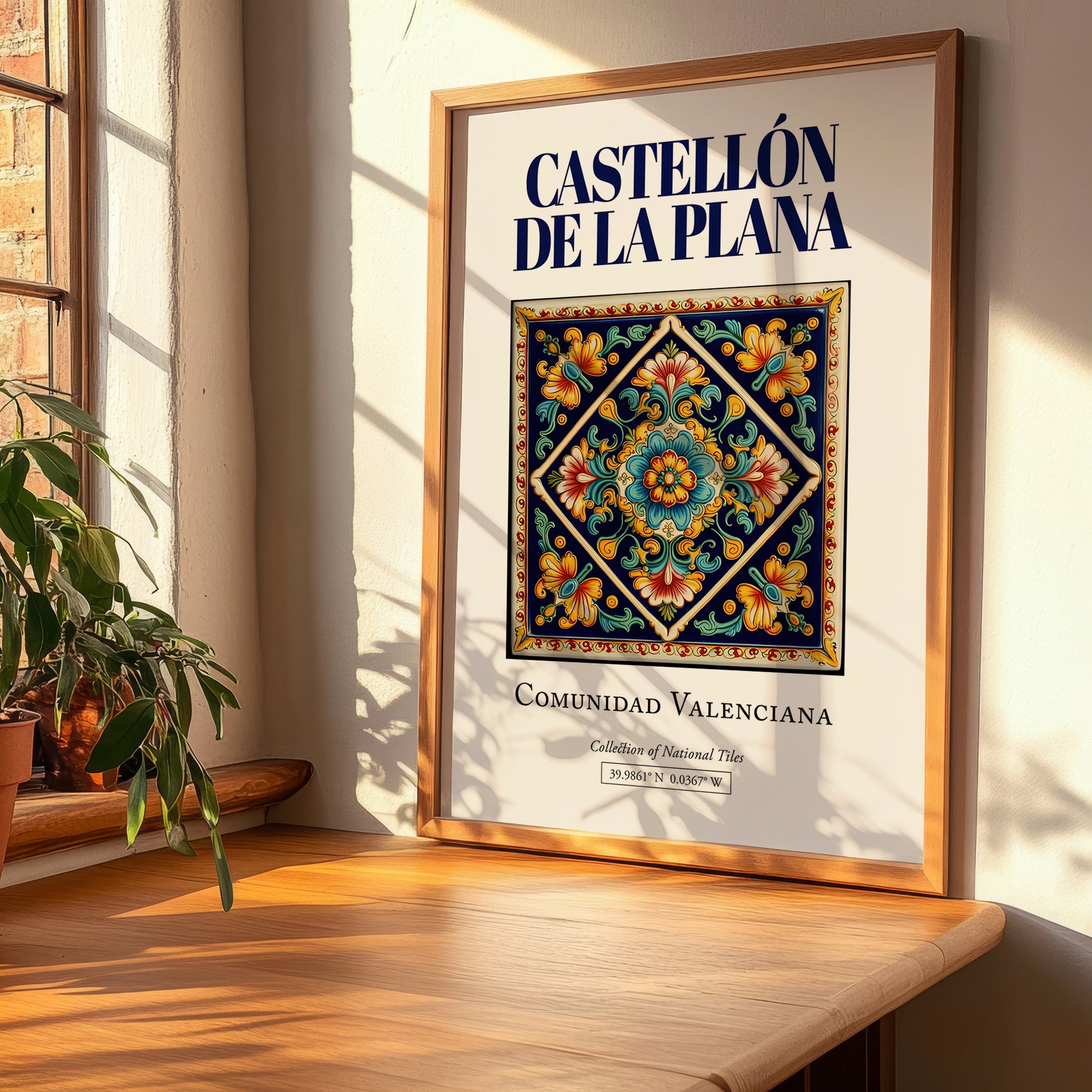 Castellón de la Plana, Spain – Travel Print, clean layout with no caption