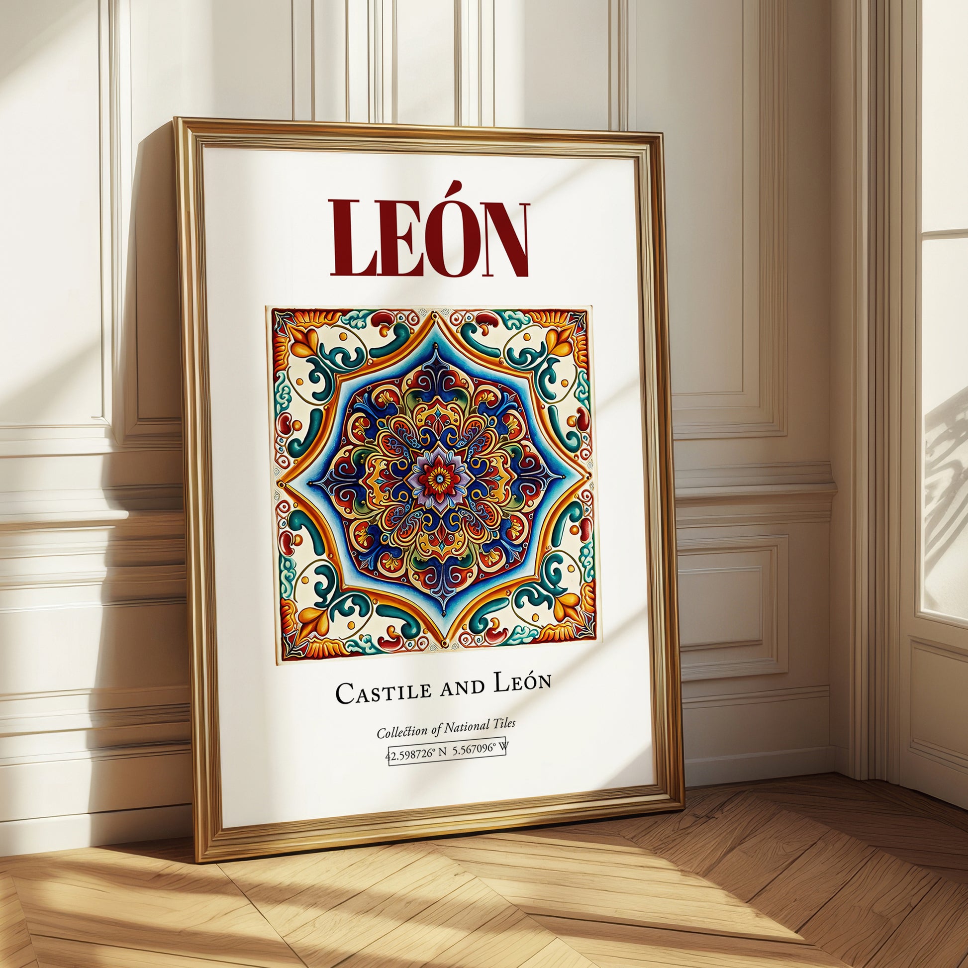 León, Spain – Travel Print, styled in a charming Paris street view