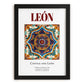 León, Spain – Travel Print, in sleek black frame
