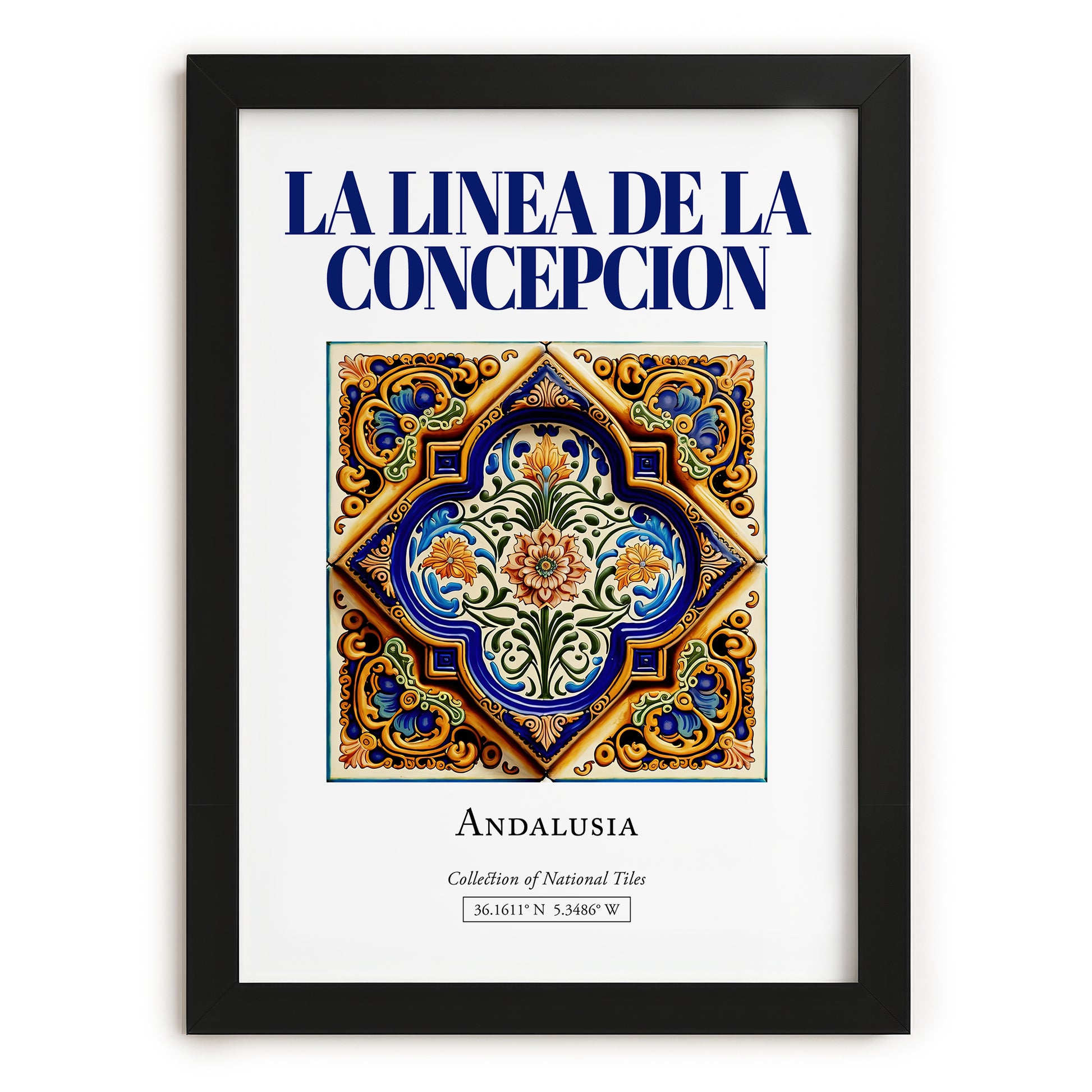 La Linea de la Concepcion, Spain – World Travel Art, in sleek black frame