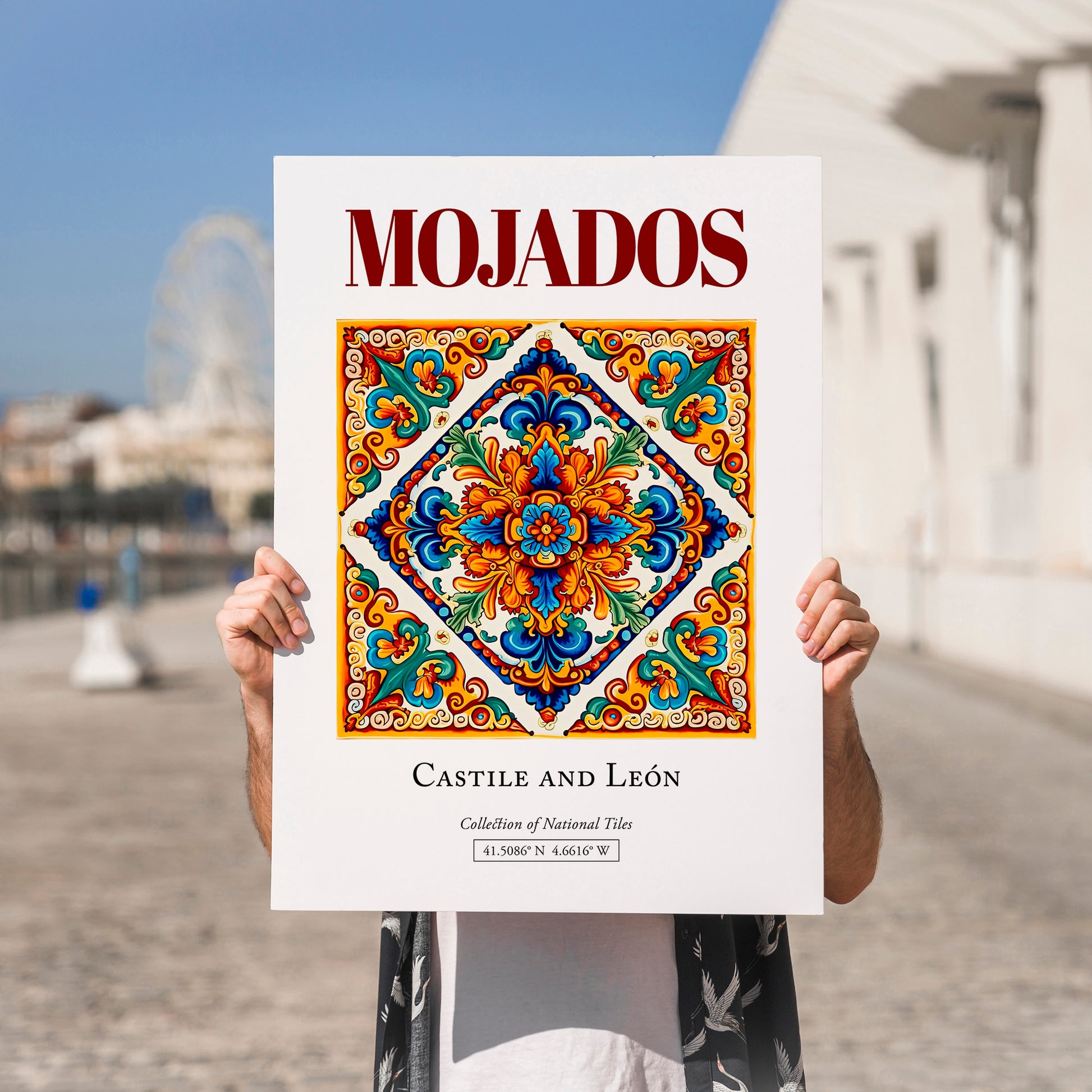 Mojados, Spain – Travel Print, no-text version framed in wood