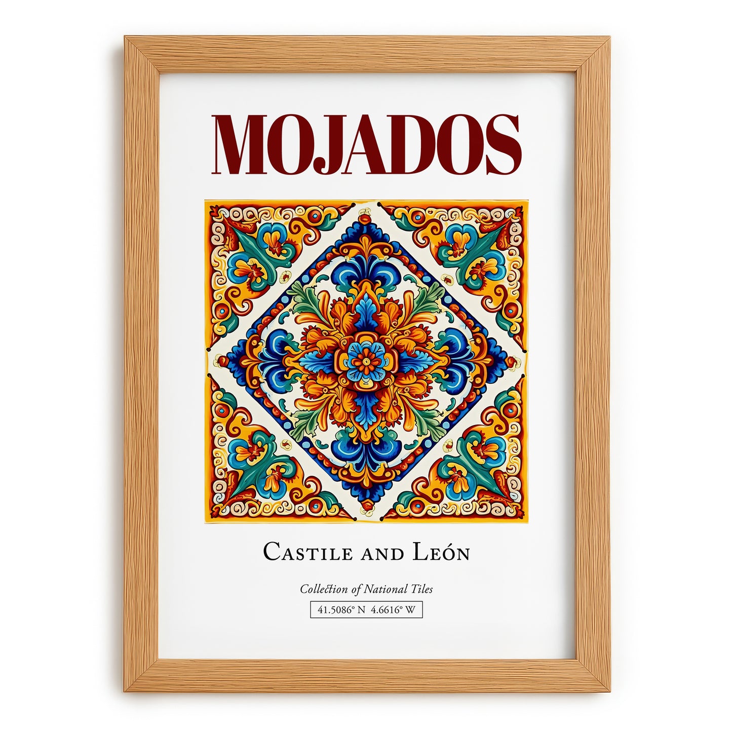 Mojados, Spain – Travel Print, set in oak frame