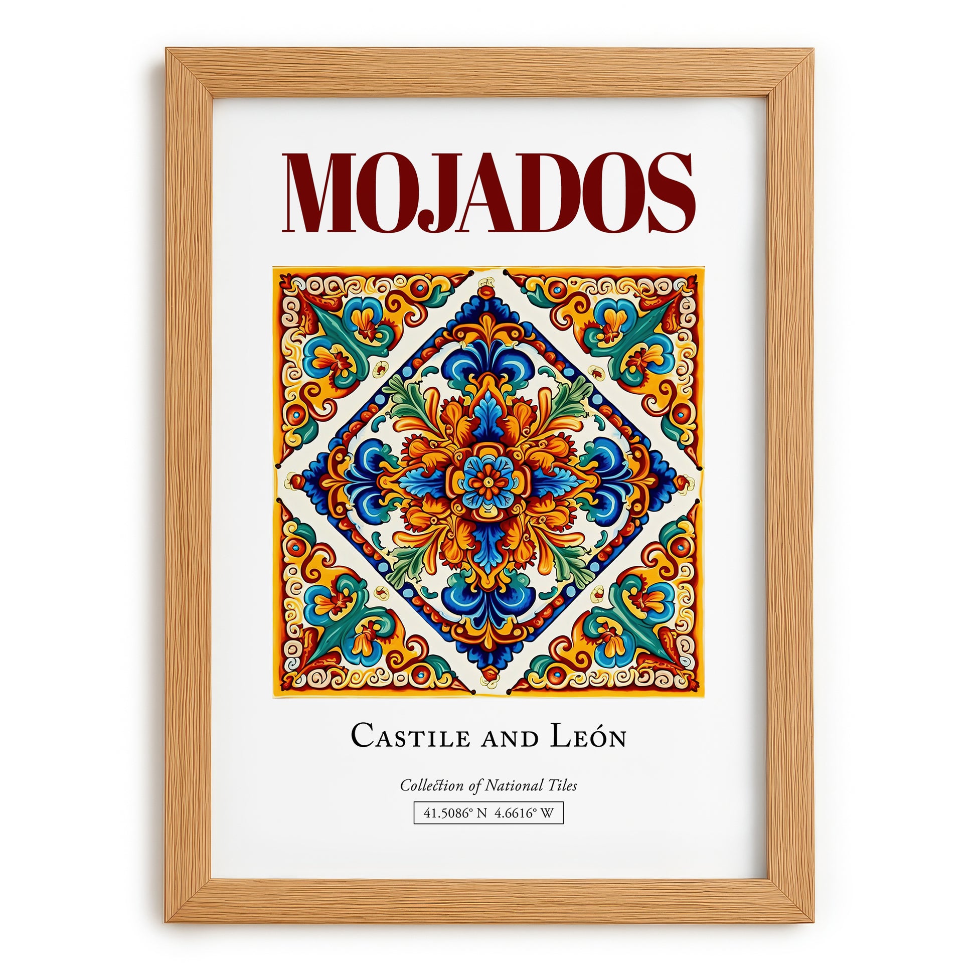 Mojados, Spain – Travel Print, set in oak frame