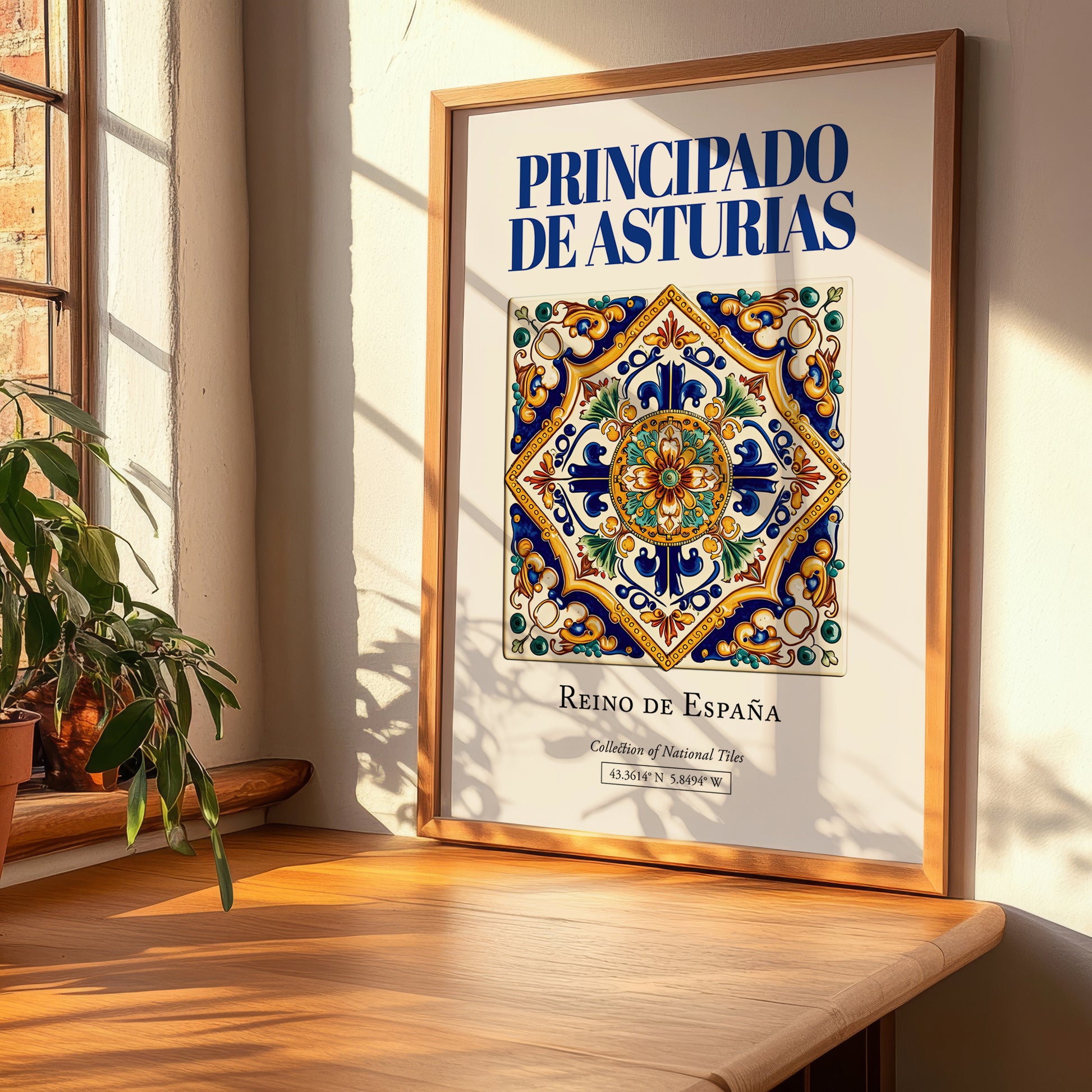 Principado de Asturias, Spain – Travel Poster, clean layout with no caption