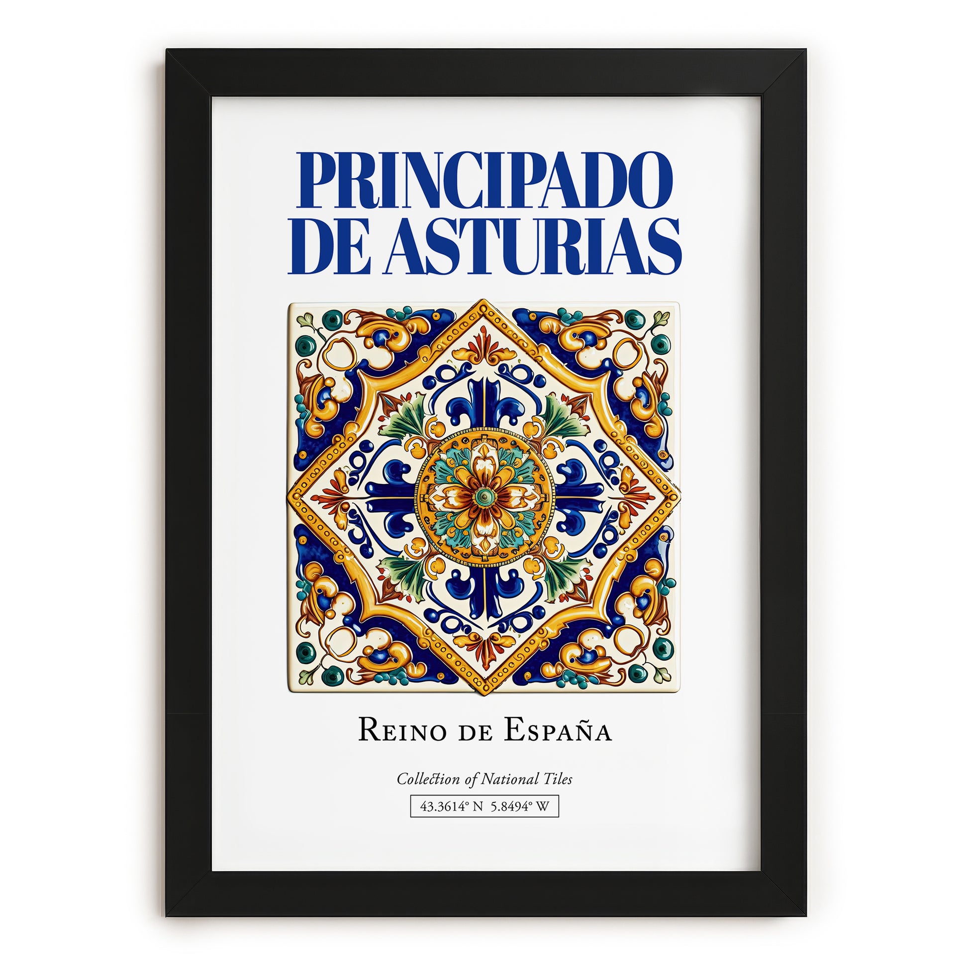 Principado de Asturias, Spain – Travel Poster, in sleek black frame