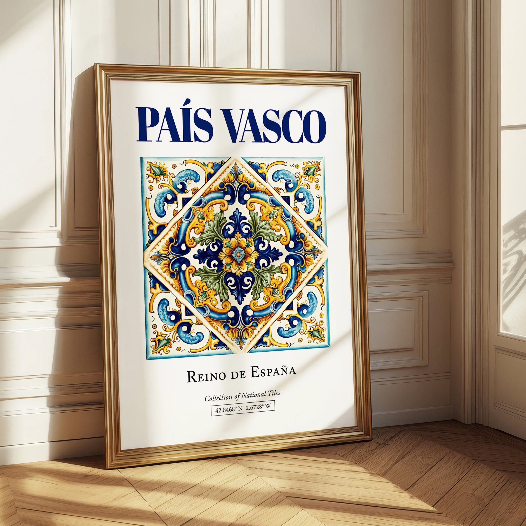 País Vasco, Spain – Travel Poster, styled in a charming Paris street view
