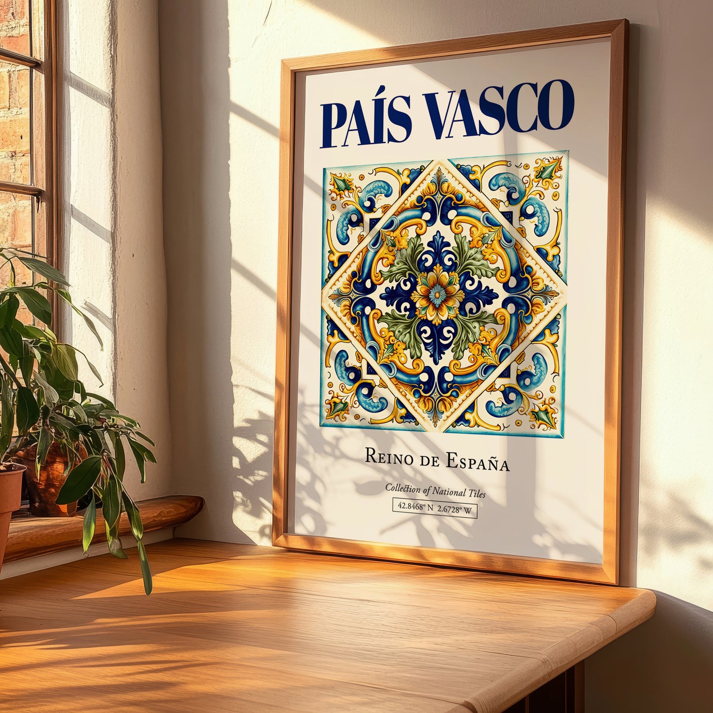 País Vasco, Spain – Travel Poster, clean layout with no caption