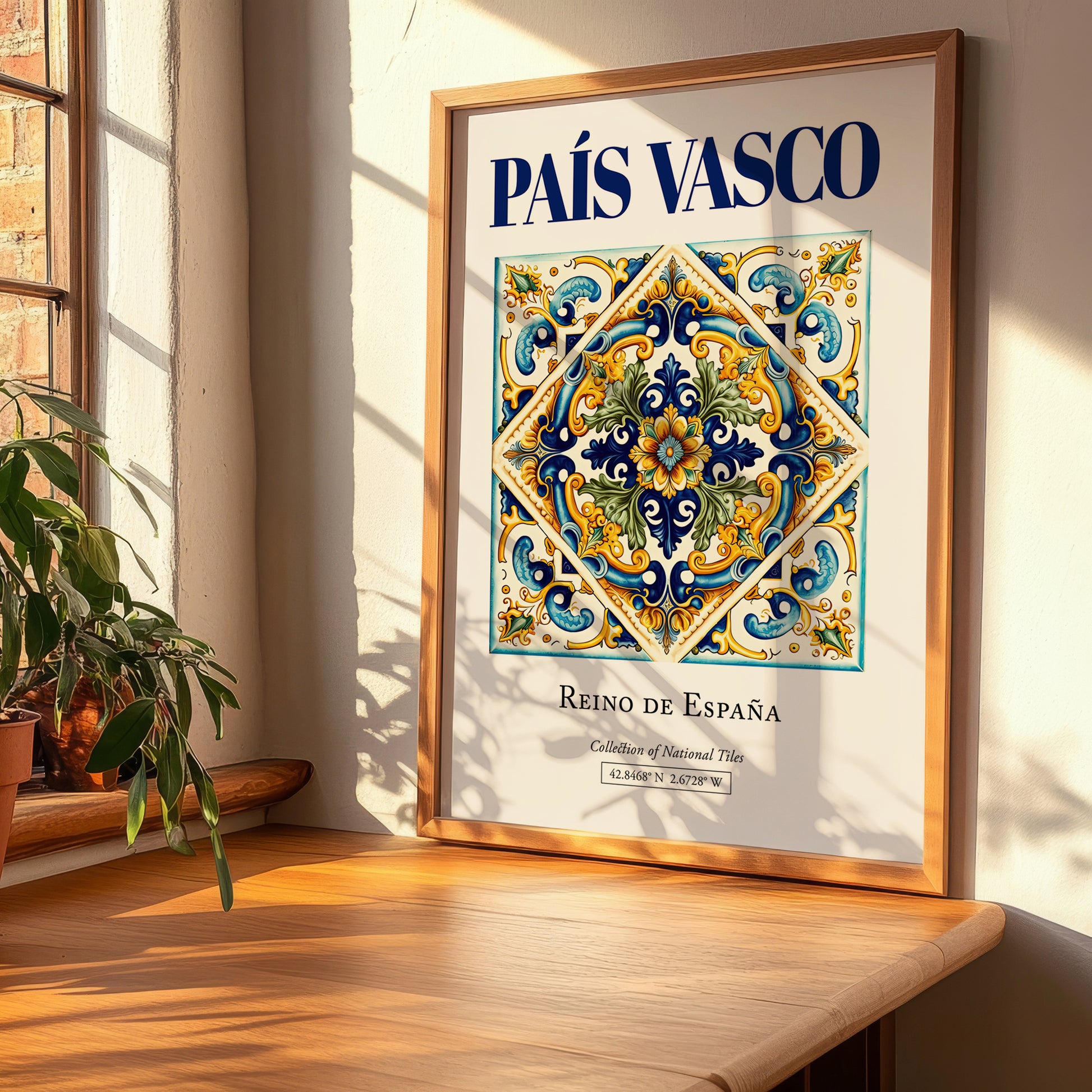 País Vasco, Spain – Travel Poster, clean layout with no caption