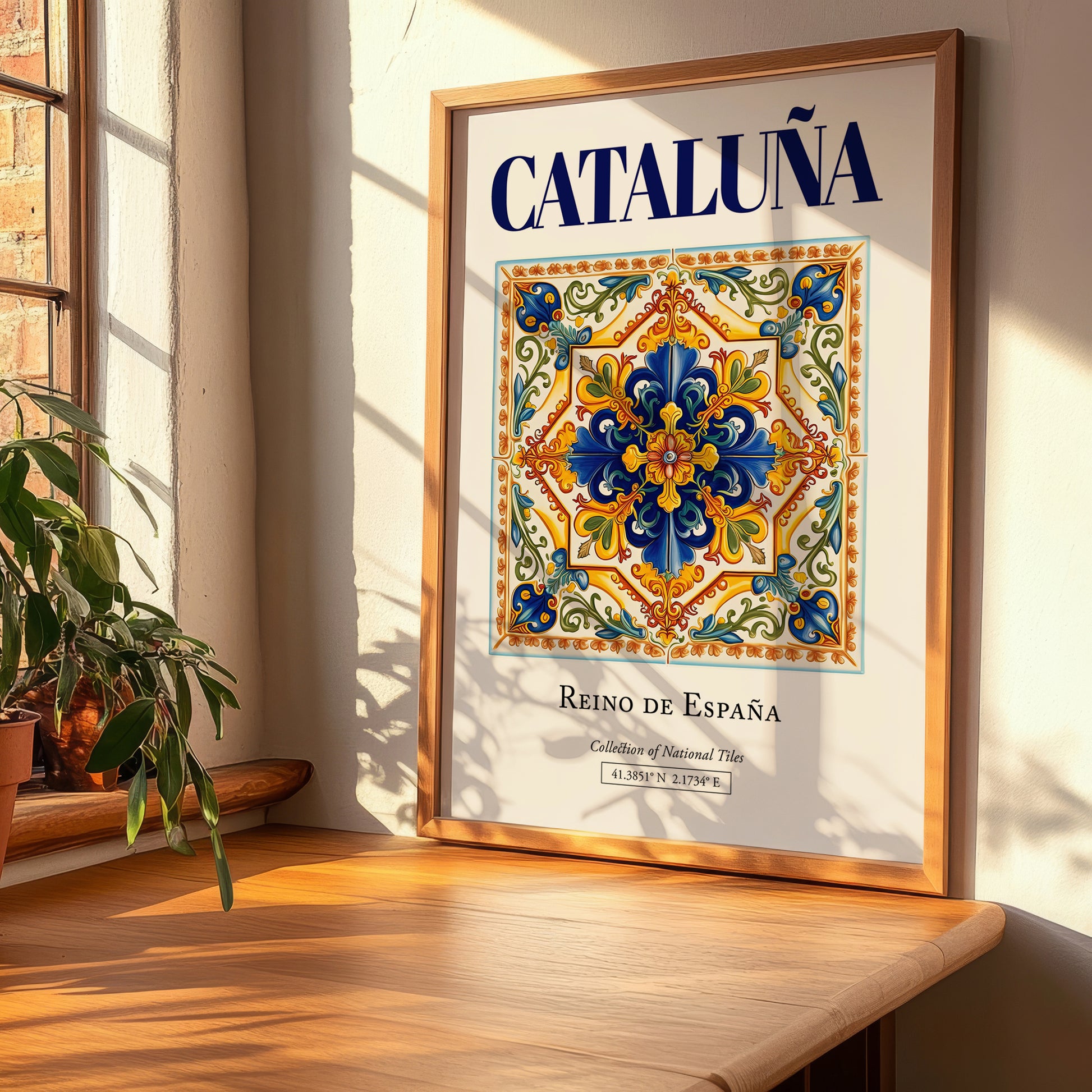 Cataluña, Spain – Travel Poster, clean layout with no caption