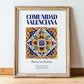 Comunidad Valenciana, Spain – Travel Poster, in wooden frame leaning on the floor