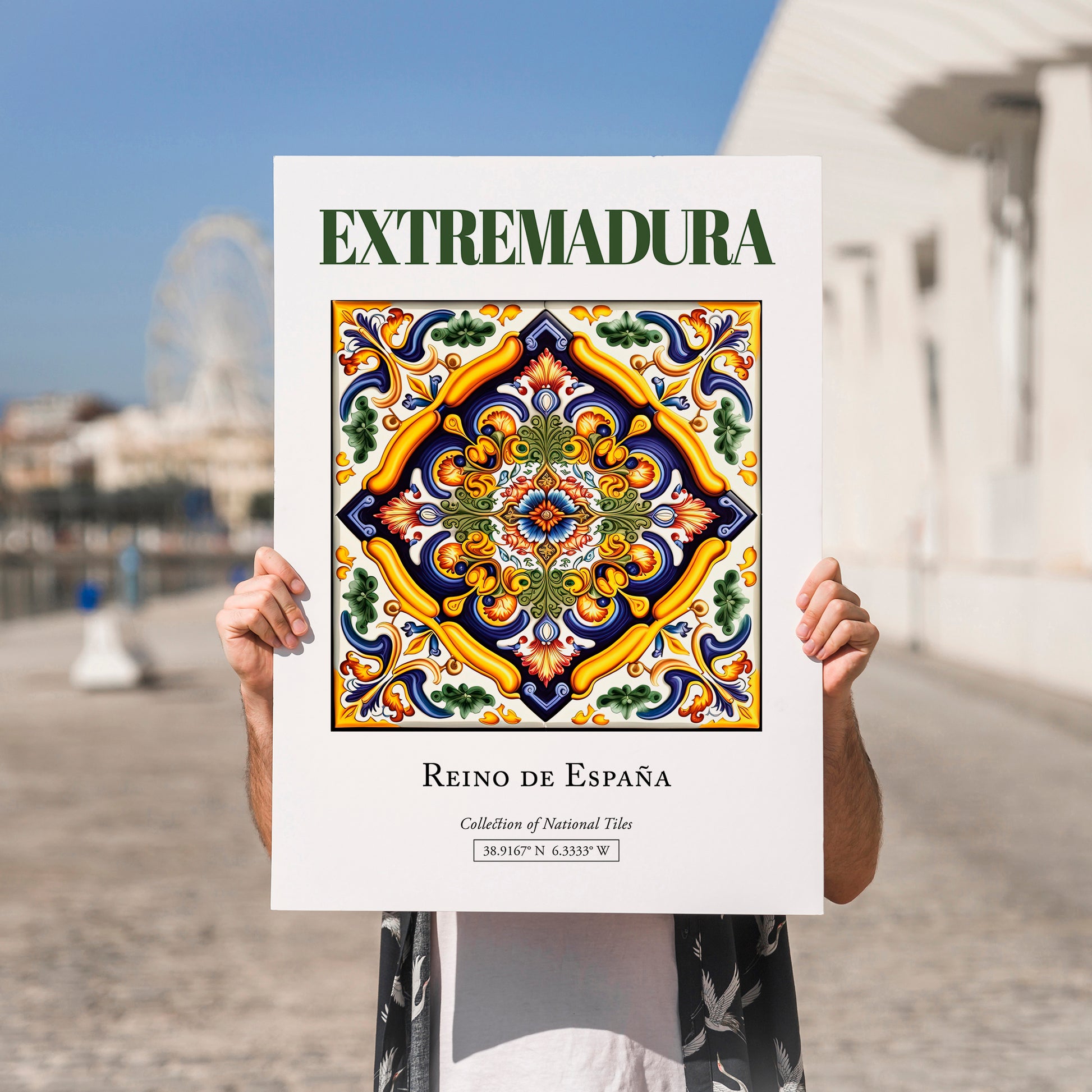 Extremadura, Spain – Travel Print, no-text version framed in wood
