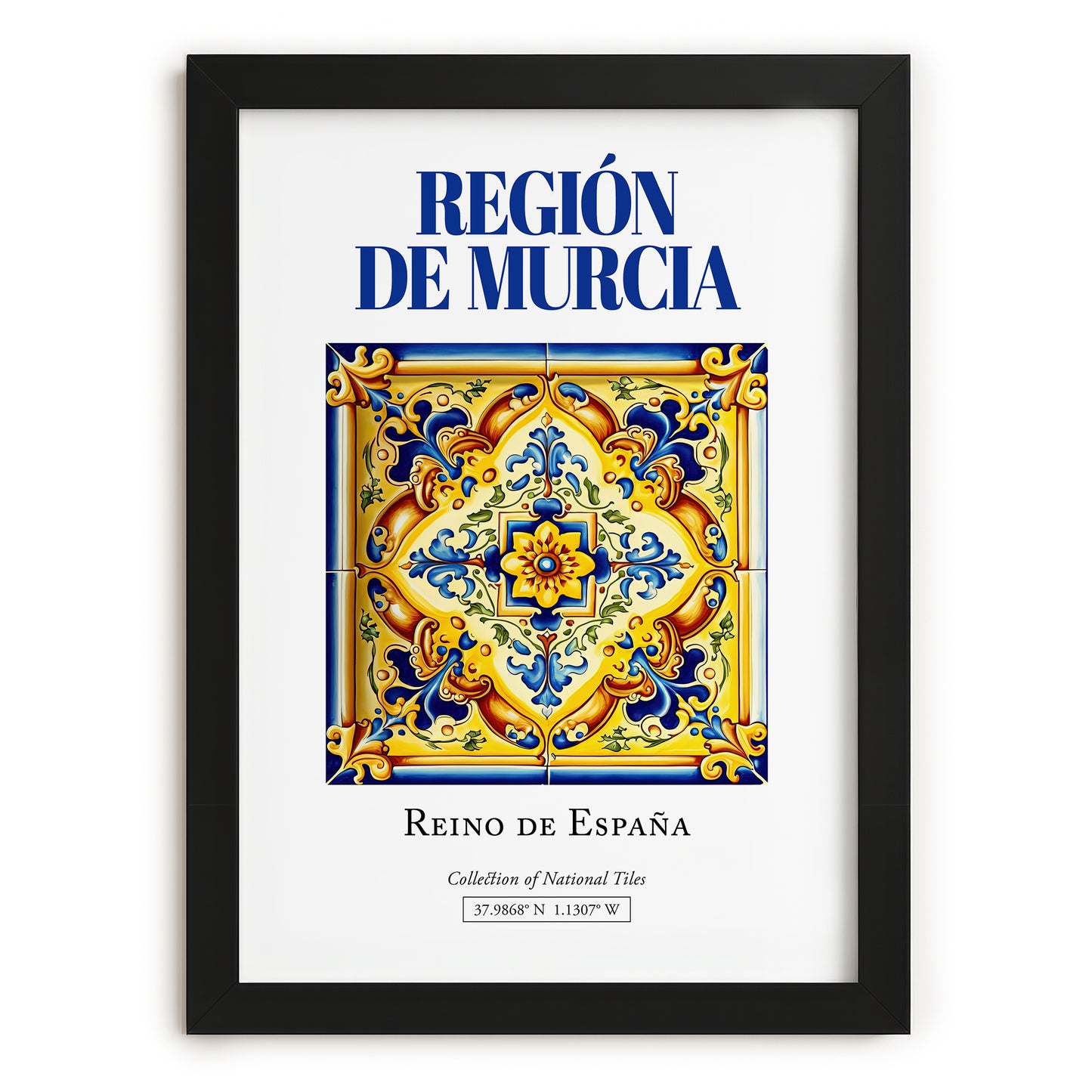 Región de Murcia, Spain – Travel Poster, in sleek black frame