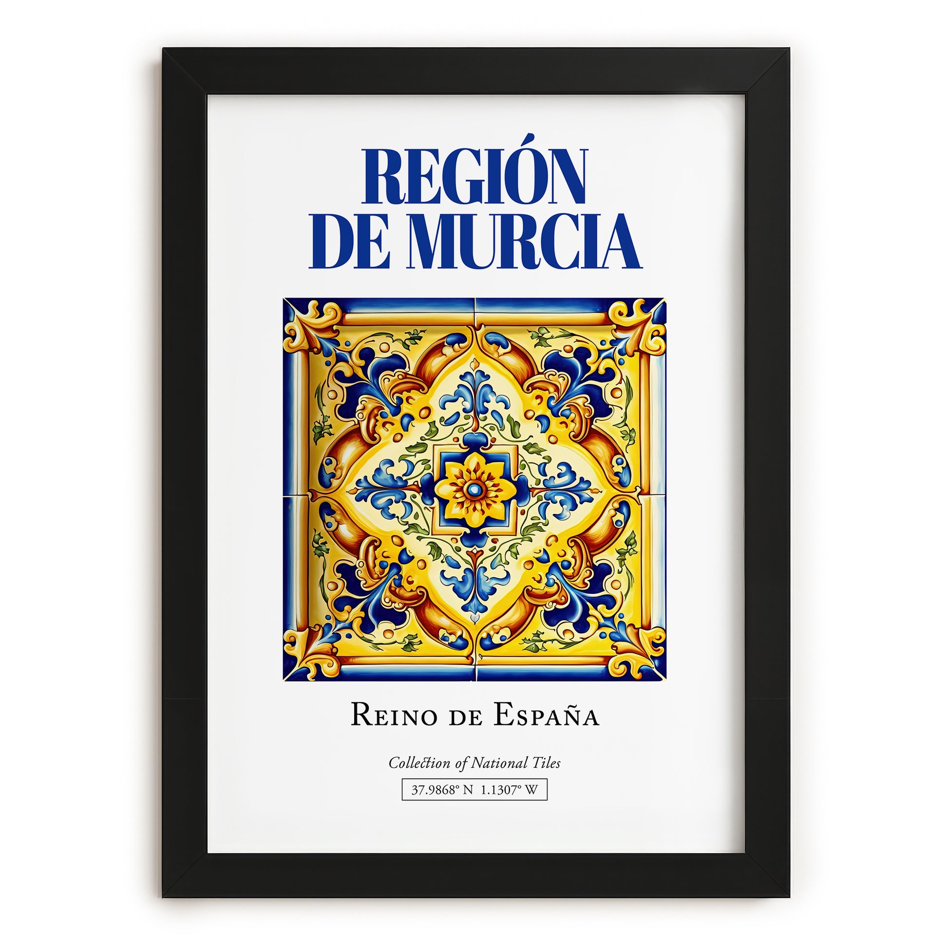 Región de Murcia, Spain – Travel Poster, in sleek black frame