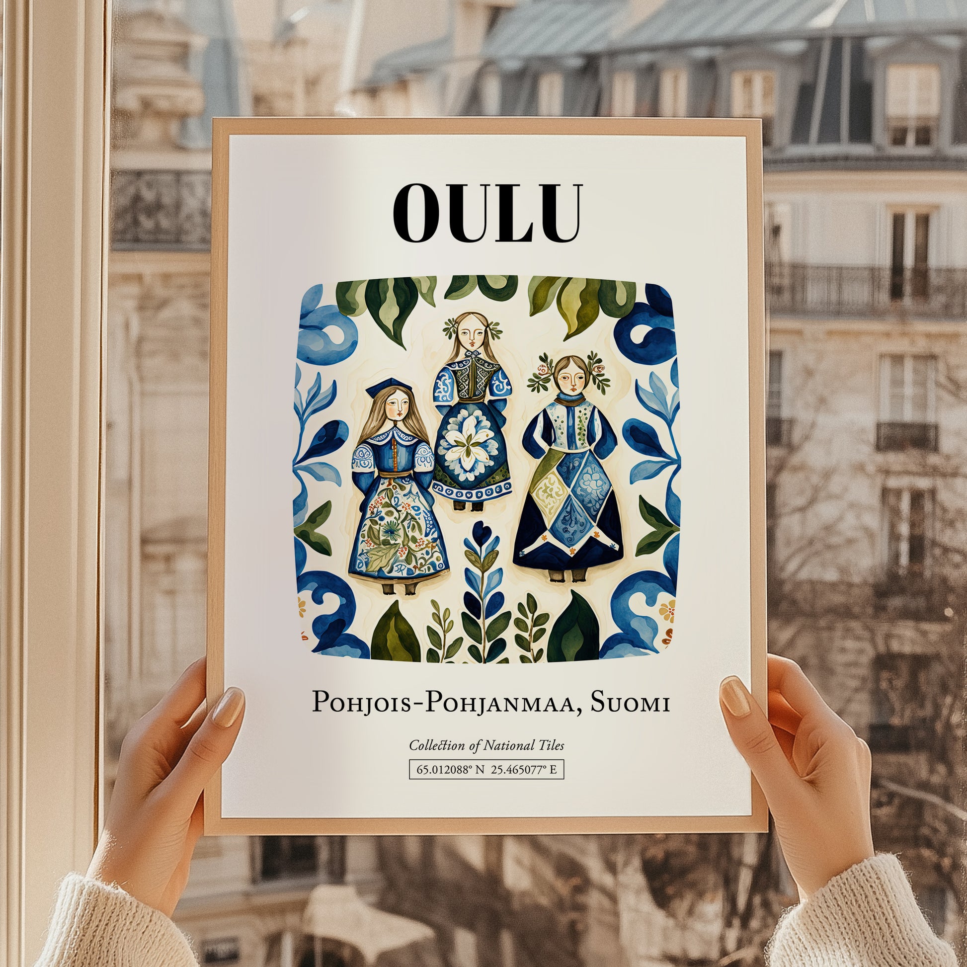 Oulu, Finland – Retro Travel Poster