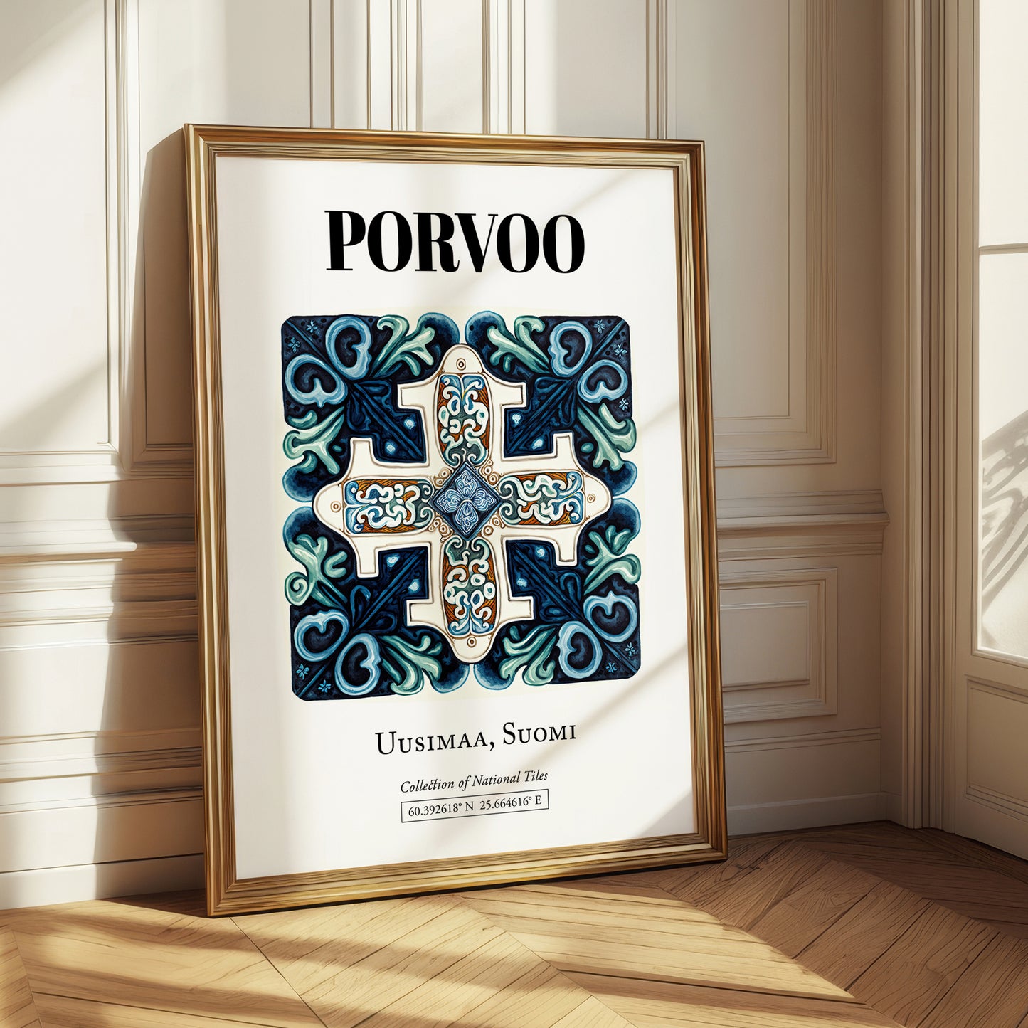 Porvoo, Finland – Historic Cities Art Print, styled in a charming Paris street view