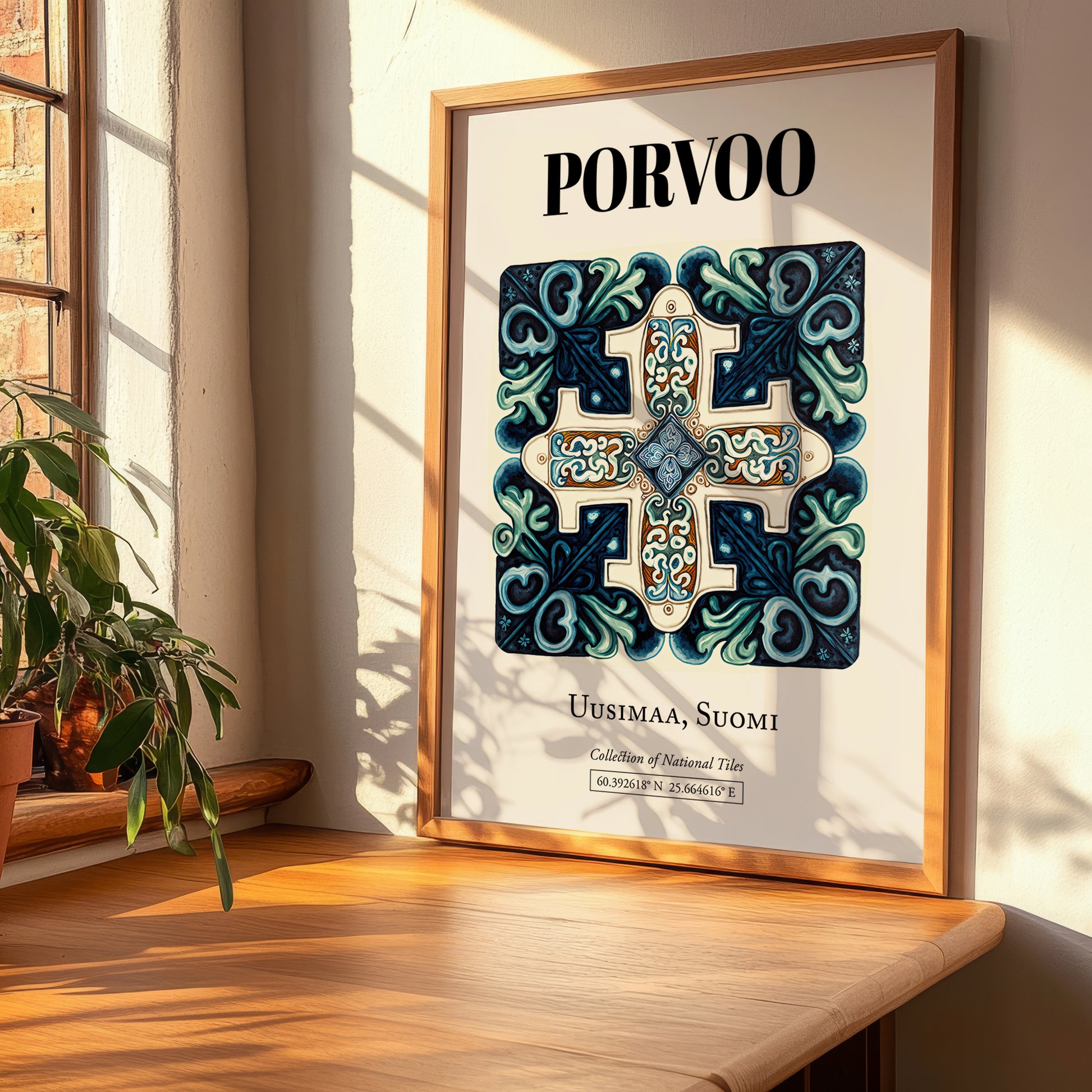 Porvoo, Finland – Historic Cities Art Print, clean layout with no caption