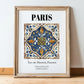 Paris, France – Travel Poster, in wooden frame leaning on the floor