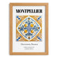 Montpellier, France – Architectural Travel Art, set in oak frame