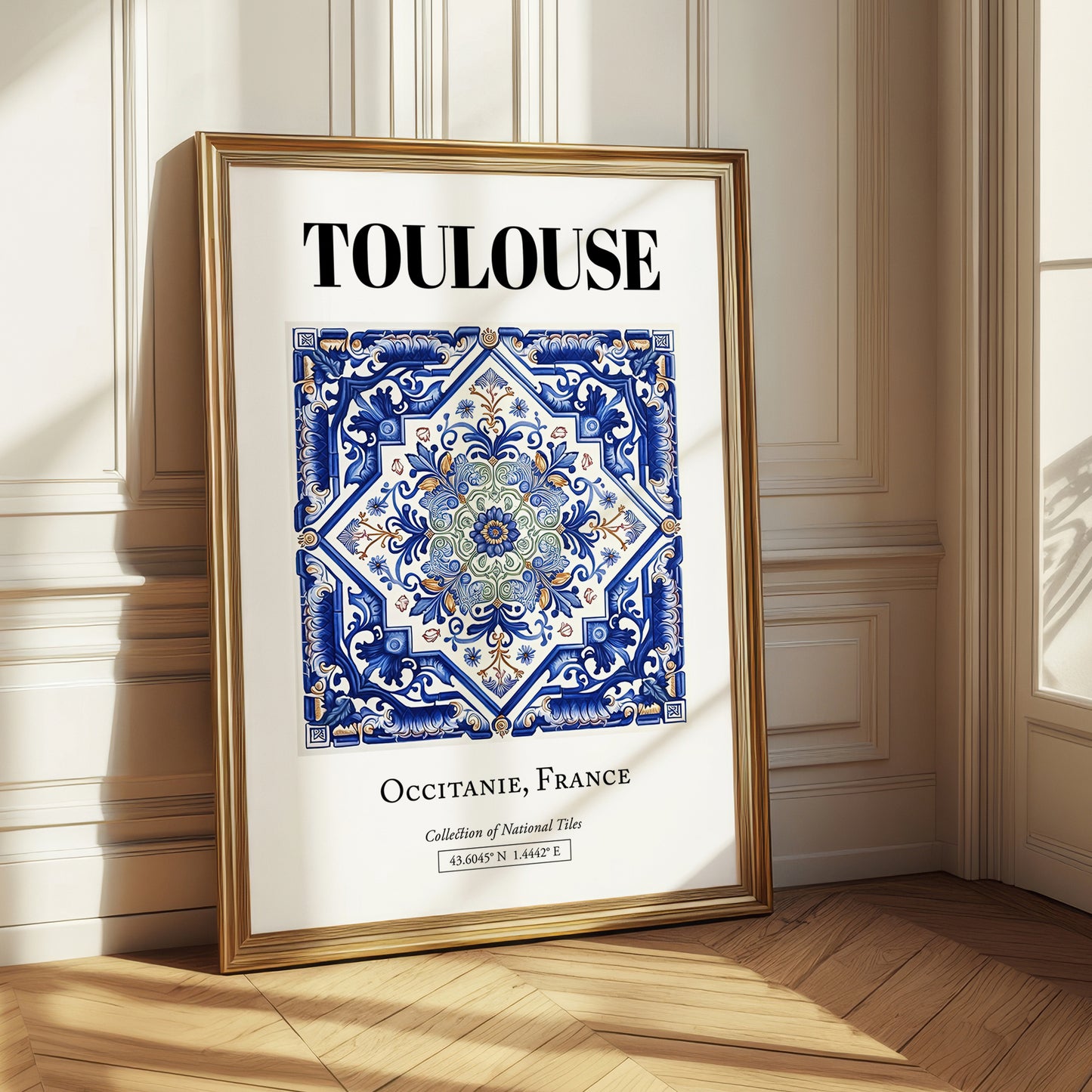 Toulouse, France – Travel Print, styled in a charming Paris street view