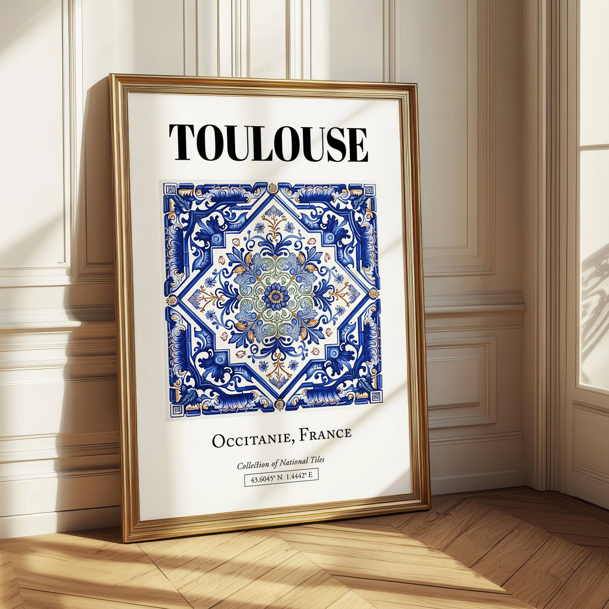 Toulouse, France – Travel Print, styled in a charming Paris street view