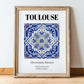 Toulouse, France – Travel Print, in wooden frame leaning on the floor