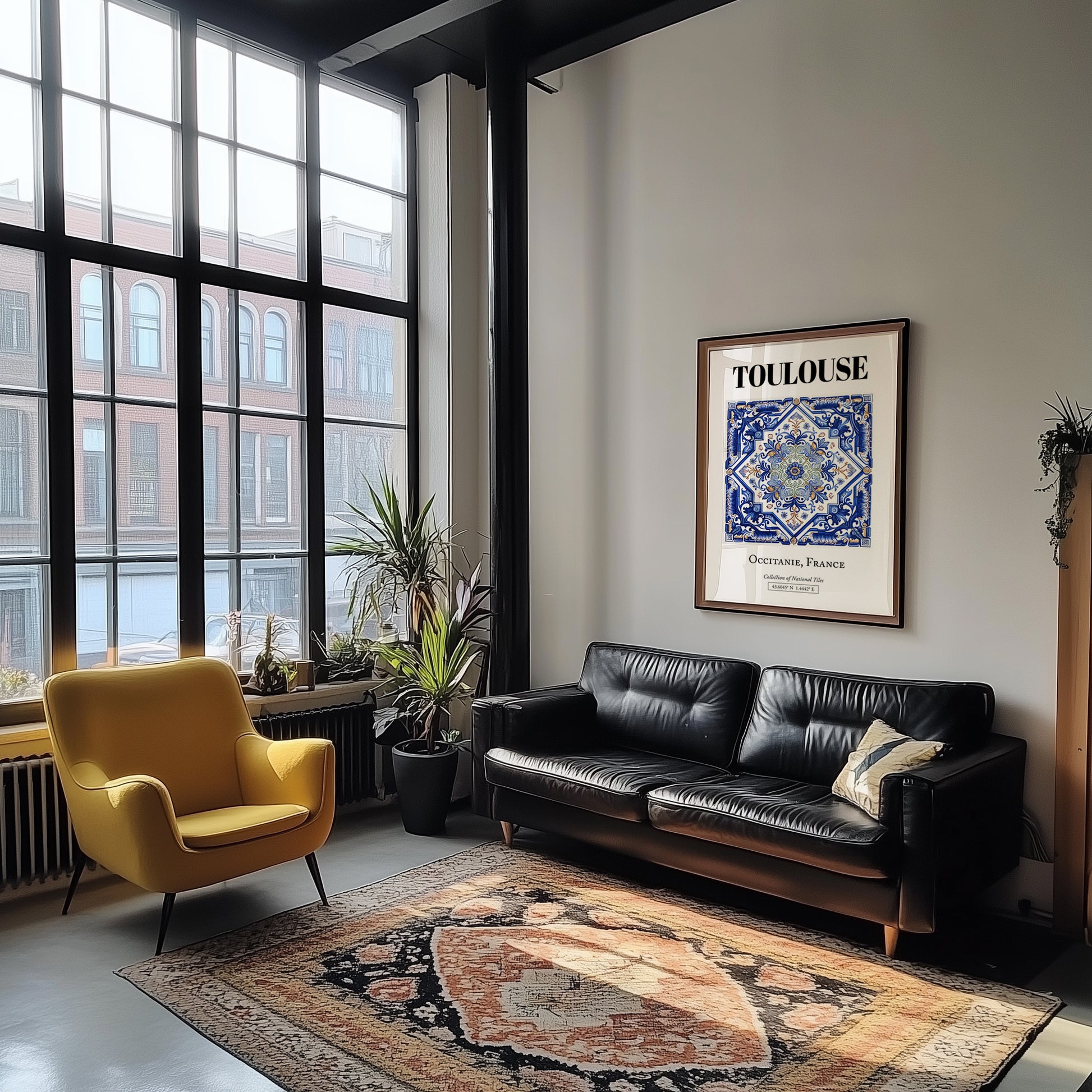 Toulouse, France – Travel Print, unframed on coastal sand