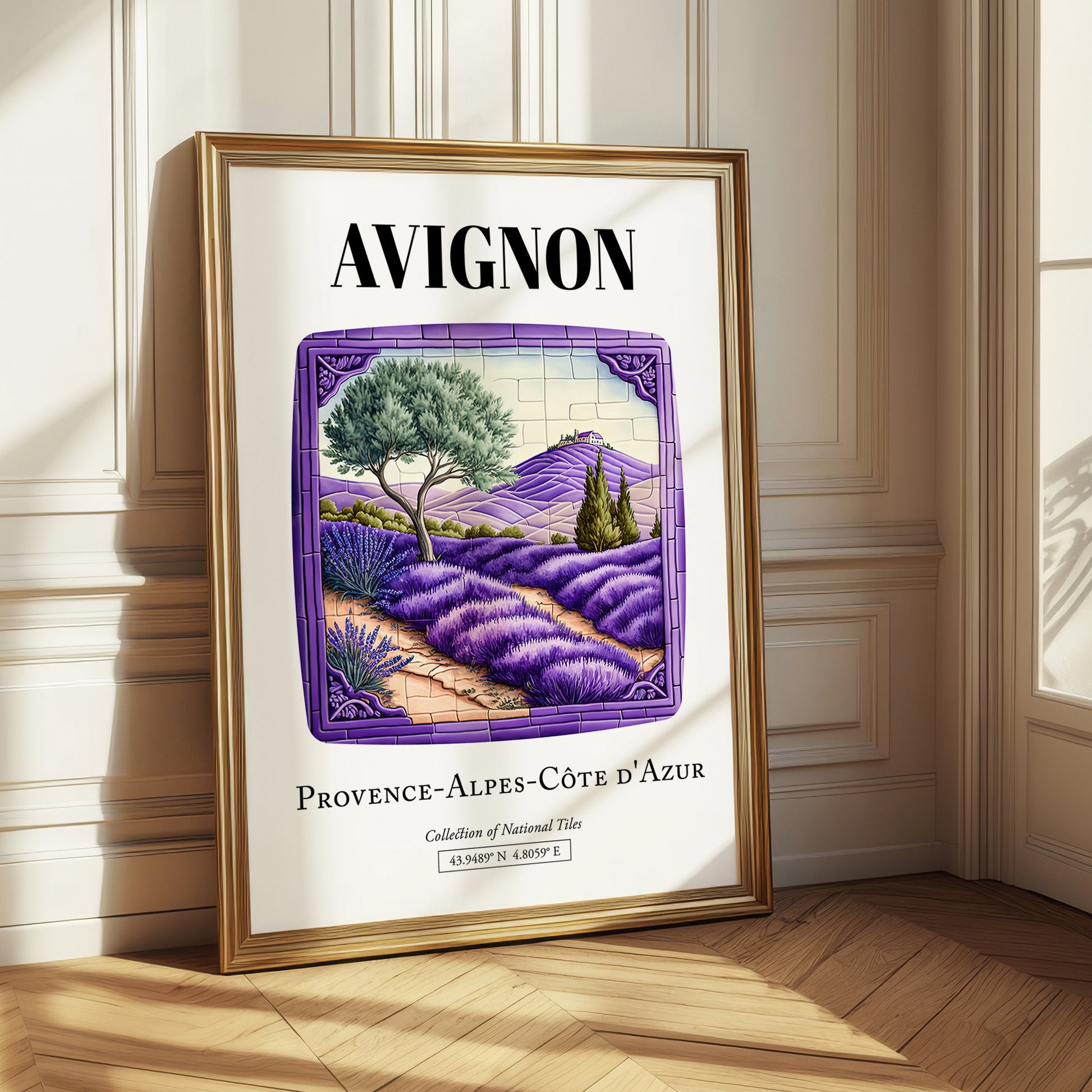 Avignon, France – Travel Memories Wall Print, styled in a charming Paris street view