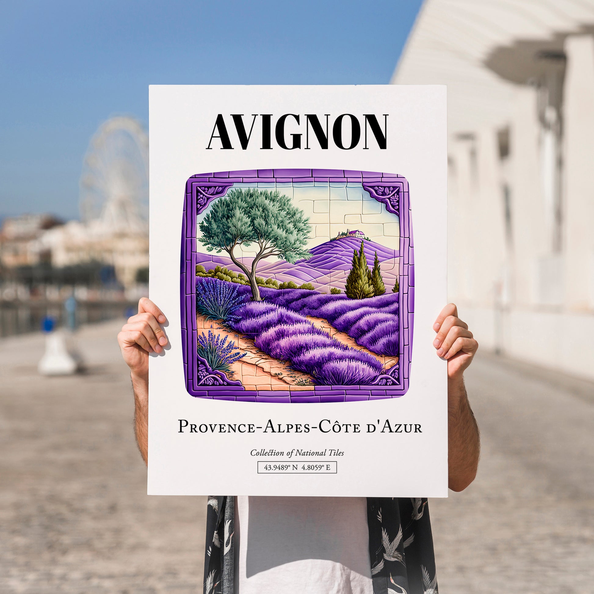 Avignon, France – Travel Memories Wall Print, no-text version framed in wood