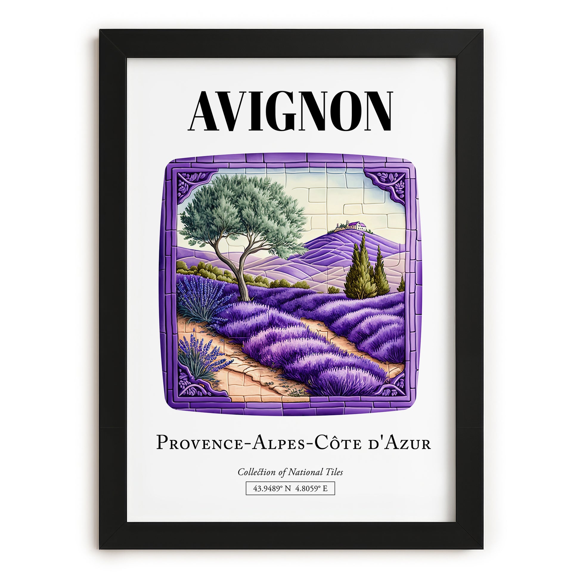 Avignon, France – Travel Memories Wall Print, in sleek black frame