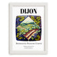 Dijon, France – Travel Poster, placed in minimal white frame