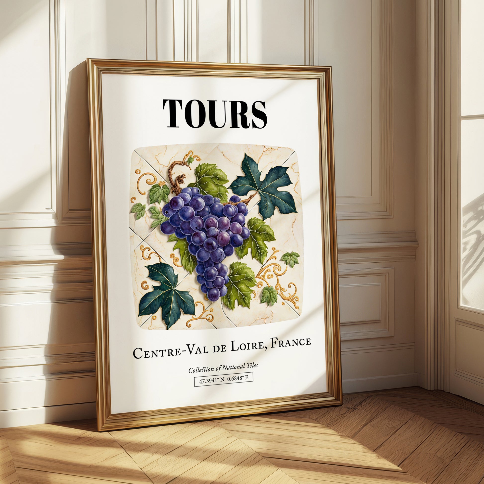 Tours, France – Cityscape Wall Art, styled in a charming Paris street view