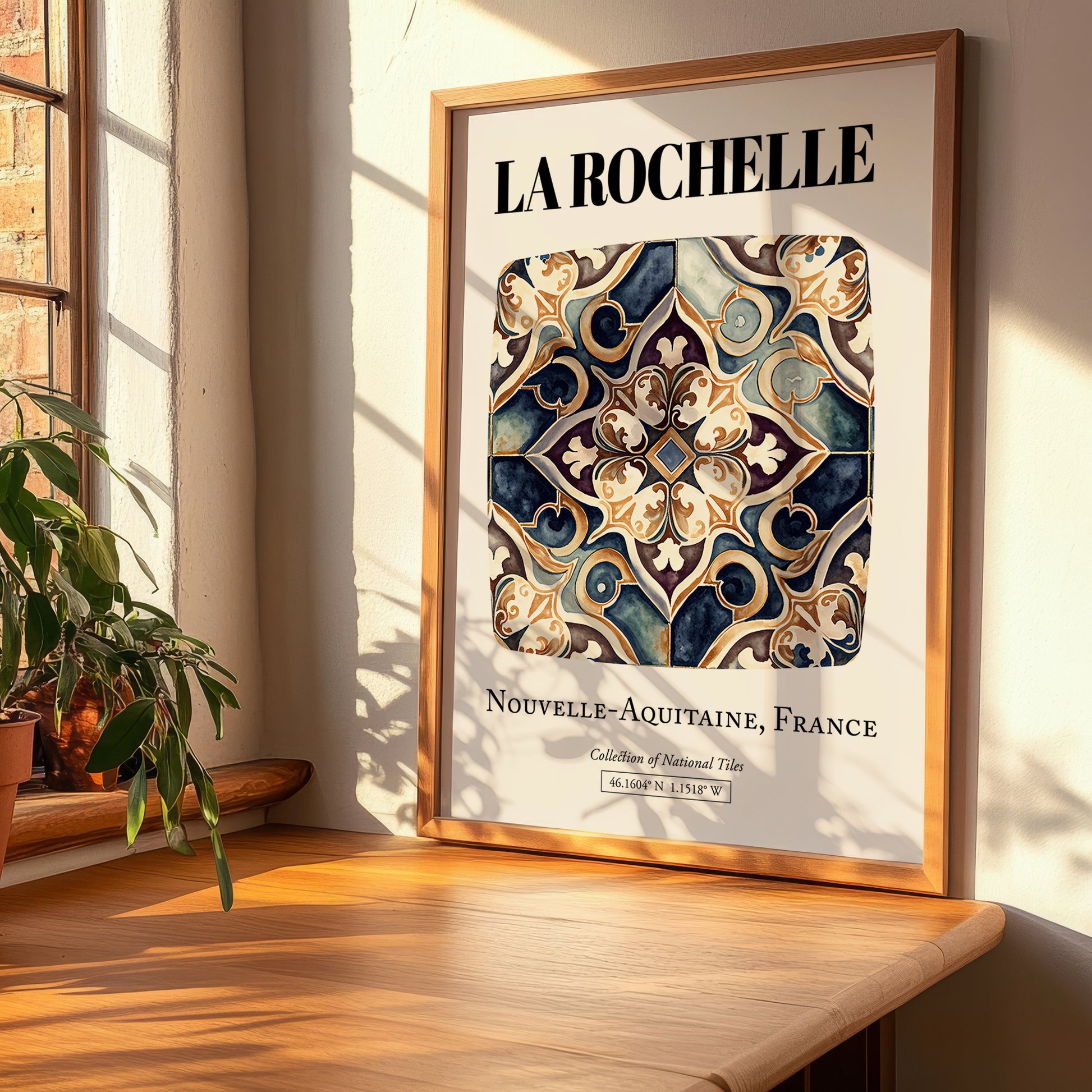 La Rochelle, France – Historic Cities Art Print, clean layout with no caption