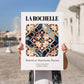 La Rochelle, France – Historic Cities Art Print, no-text version framed in wood