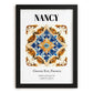 Nancy, France – Travel Poster, in sleek black frame